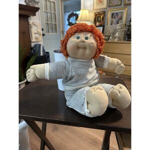 Vintage 1978 1982 Cabbage Patch Doll Red Hair Green Eyes